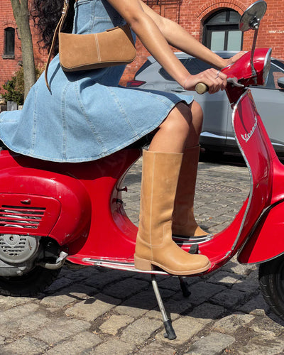 Golden Tan Leather Boots