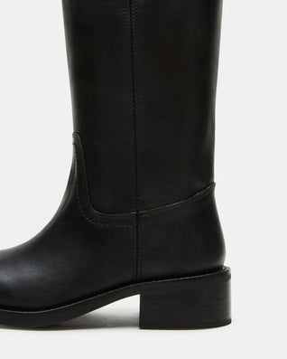 Golden Black Leather