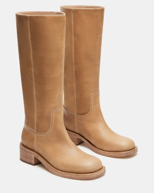 Golden Tan Leather Boots