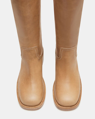 Golden Tan Leather Boots