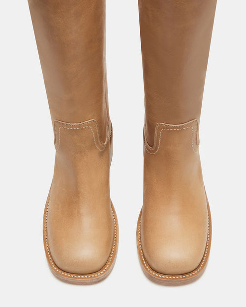 Golden Tan Leather Boots