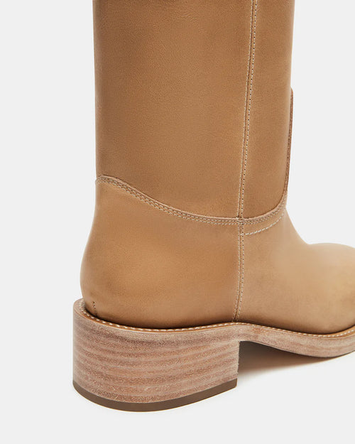 Golden Tan Leather Boots