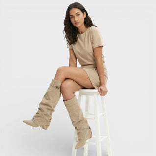 Ruched Pointed Toe